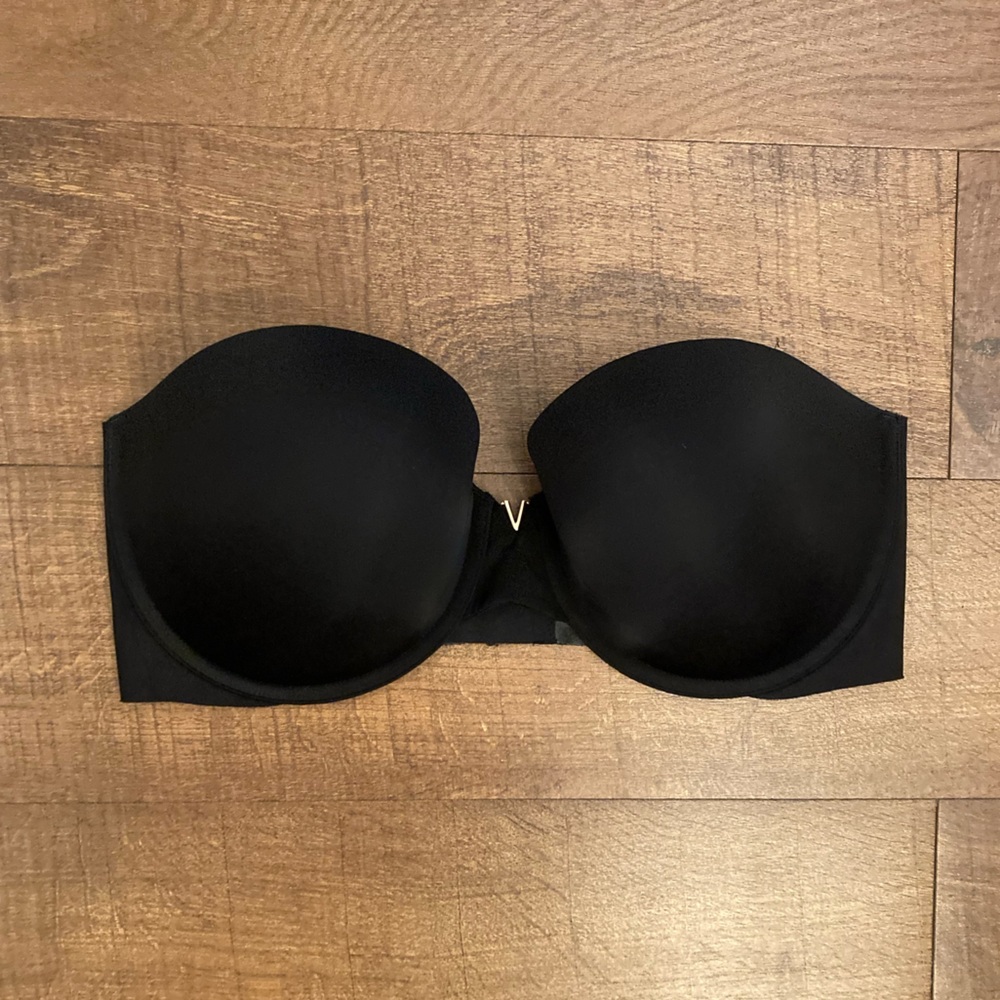 Victoria's Secret Multi-Way Push-Up Black Strapless Bra Glam 38D